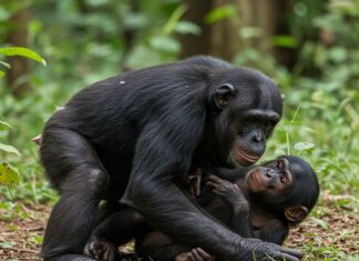 Congo: bonobo aggrediscono un cucciolo e lo uccidono Bonobo violenti