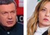 Meloni offesa in Russia, l’ira dell’Italia. Vile attacco di un conduttore televisivo vicino al Cremlino Vladimir Solovyev e Giorgia Meloni