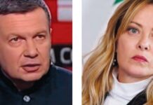 Meloni offesa in Russia, l’ira dell’Italia. Vile attacco di un conduttore televisivo vicino al Cremlino Vladimir Solovyev e Giorgia Meloni