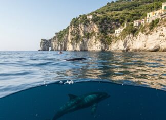 Delfini a Procida: branco nuota vicino alla costa Tutela marina