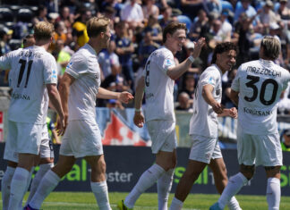Napoli tra le grandi d’Europa. La vittoria a Pisa vale l’accesso alla Champions League Celebrities Napoli's Rasmus Hojlund scored the 0-3 goal...During the Serie A soccer match between Pisa and Napoli at the Cetilar Arena Romeo Anconetani Stadium in Pisa; Center West Italy;sunday May 17 2026 ; Sport Soccer(Photo By Alessandro La Rocca/ LaPresse)