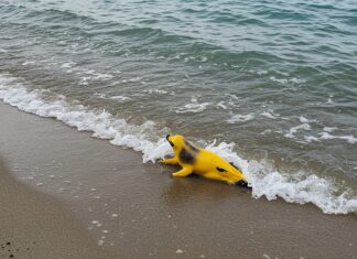 Varazze: anatroccolo salvato in mare da una turista Anatroccolo soccorso