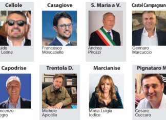 Elezioni, ecco i sindaci eletti. A Trentola Apicella si riconferma, a Cellole 85% per Di Leone: ballottaggio a San Nicola La Strada Sindaci 25 maggio 2026