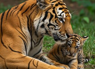 Nepal: tigre fa da babysitter a cuccioli non suoi Comportamento anomalo