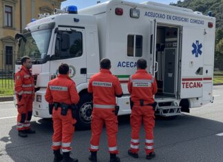 Incidente sul lavoro a Comiziano, due operai cadono da un ponteggio. Uno lotta tra la vita e la morte Ospedale mobile