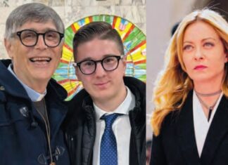 Rogo davanti casa di un giornalista: minacce a Meloni e a don Patriciello Don Patriciello con il giornalista minacciato Adriano Cappellari, a destra Giorgia Meloni
