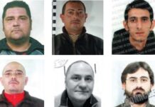 NOMI E FOTO. Imprenditore sequestrato e pestato: 9 fermi tra Marcianise, Maddaloni, Casal di Principe e… In alto da sinistra Francesco Argenziano, Andrea Menditti e Lorenzo Smeragliuolo. In basso da sinistra Fabrizio Menditti, Pasquale Apicella e Pasquale Corvino