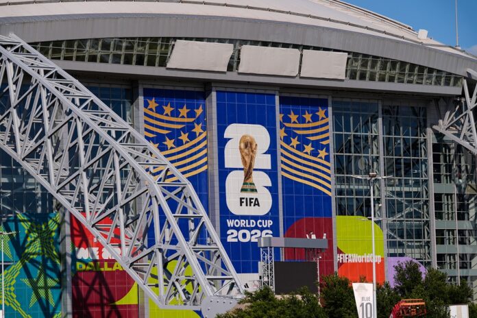 AT&T Stadium in Texas, dove sono in programma nove partite dei Mondiali di calcio AT&T Stadium in Texas, dove sono in programma nove partite dei Mondiali di calcio