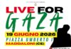 Maddaloni, questa sera in Piazza Umberto I il concerto benefico “Live for Gaza”: musica e solidarietà Locandina