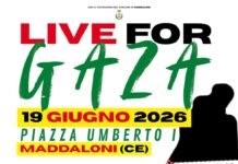 Maddaloni, questa sera in Piazza Umberto I il concerto benefico “Live for Gaza”: musica e solidarietà Locandina