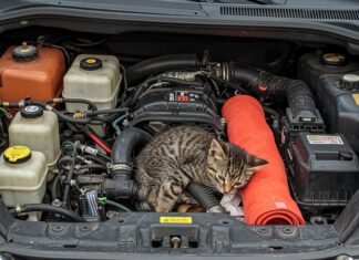Avellino: salvato un gattino incastrato nel motore Salvataggio animale