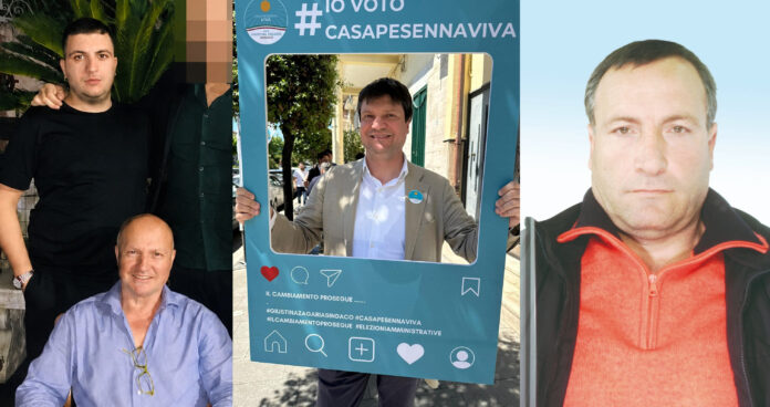 Indagini a Casapesenna Nella foto a sinistra in piedi Costantino Garofalo, sotto di lui suo zio Fioravante Garofalo (non indagato). Nella foto centrale l'ex sindaco di Casapesenna Marcello De Rosa, nella foto a destra Raffaele Nobis.