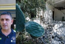 Campi Flegrei, il Marconi non riapre a settembre. Salva la prima campanella negli altri plessi di Pozzuoli Il sindaco di Pozzuoli Luigi Manzoni ed una casa distrutta
