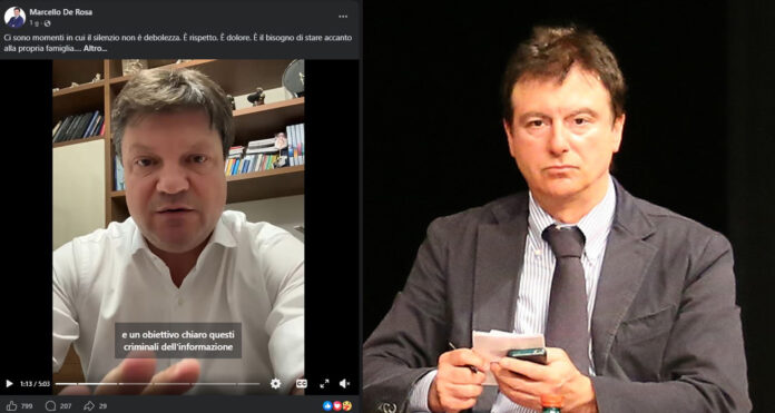 Marcello De Rosa (Facebook) e Ottavio Lucarelli (© Marco Cantile/LaPresse 2015)