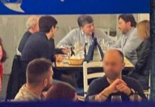 Attentato a Ranucci, arrestato Valter Lavitola Sigfrido Ranucci e Valter Lavitola fotografati in un ristorante