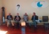 America’s Cup, Napoli accoglie Luna Rossa: “Mostreremo al mondo il vero volto della città” Da sinistra il presidente del circolo Remo e Vela Italia Roberto Mottola, il sindaco di Napoli Gaetano Manfredi, Max Sirena e il presidente dell'Ordine dei Giornalisti della Campania Ottavio Lucarelli.