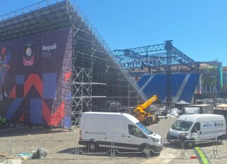 Eurovolley, operai al lavoro sotto il sole per l’Arena del Plebiscito ma Italia-Svezia va verso Eboli