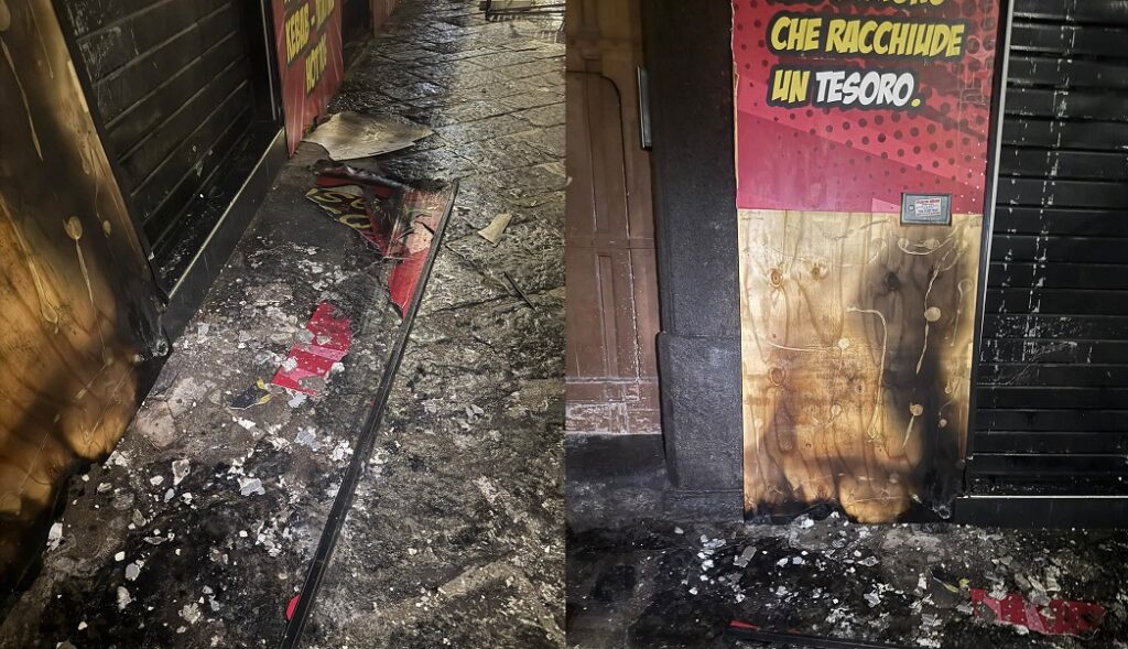 Incendiata nella notte la saracinesca di un pub di Nola