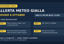 Allerta meteo da mezzanotte, massima attenzione in Campania