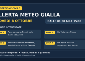 Allerta meteo da mezzanotte, massima attenzione in Campania