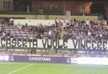 Cavese-Casertana, la partita della verità per Espinal. settore distinti stadio Pinto Caserta